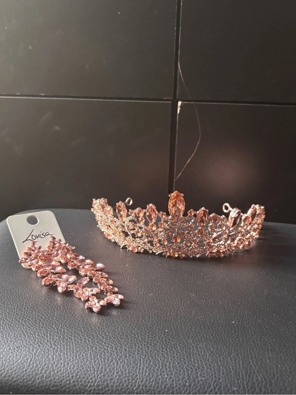 Lovisa Rose Gold Earrings and Rose Gold Crown from Aracely’s